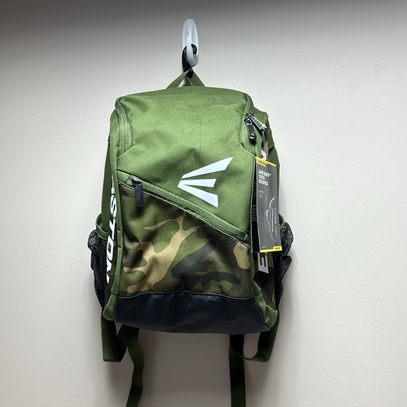 NWT Easton Game Ready Youth Green Camo Baseball Equipment Backpack Bag - Picture 2 of 11